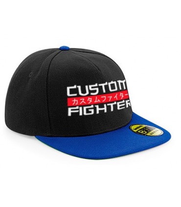 Gorra de boxeo y artes marciales Custom Fighter Negra / Azul