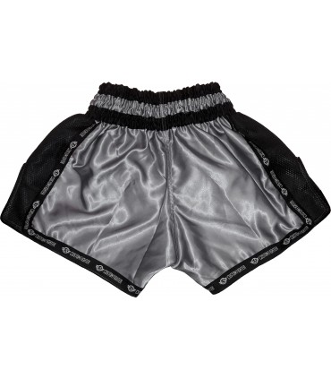 Pantalón de Muay Thai - Short de Muay Thai - Retro Dark Grey Custom Fighter