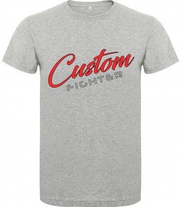 Camiseta Basic Custom Fighter Gris Jaspeado