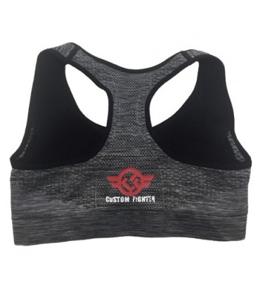 TOP de boxeo femenino gris custom fighter madrid