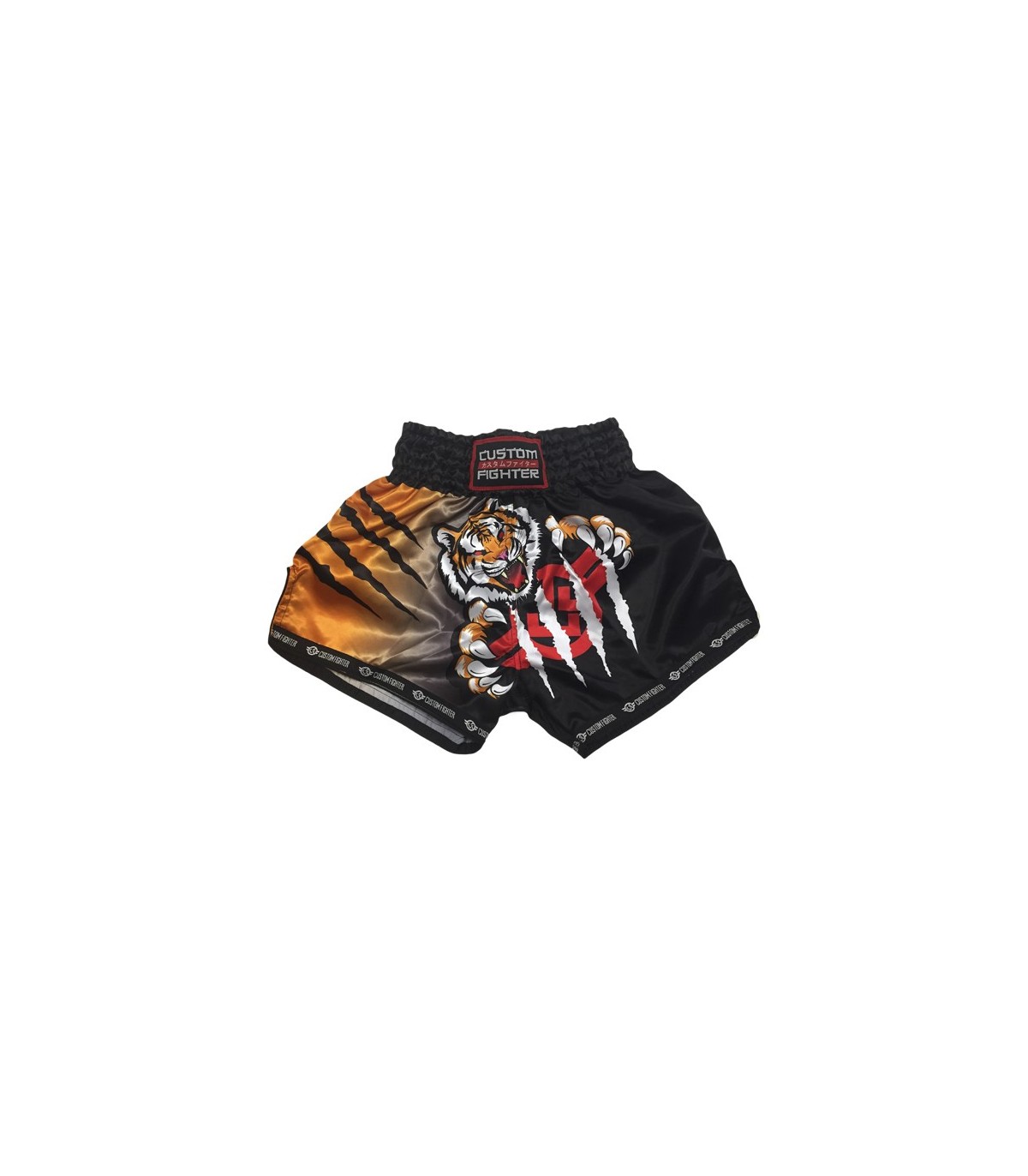 Pantalones cortos PUGILIST P1 tiger muay thai, shorts deportivos de lucha  de boxeo, bordado, secado rápido, negro