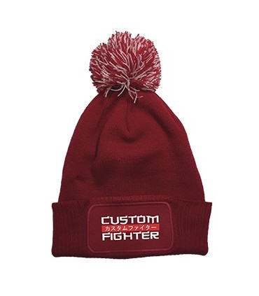 Gorro rojo de lana custom fighter