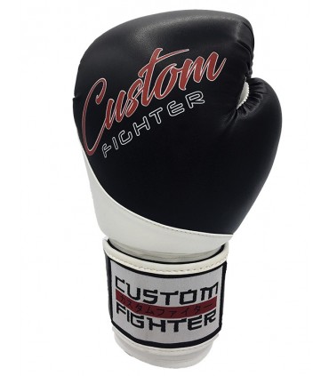 Guantes de boxeo Bicolor negro/blanco Custom Fighter