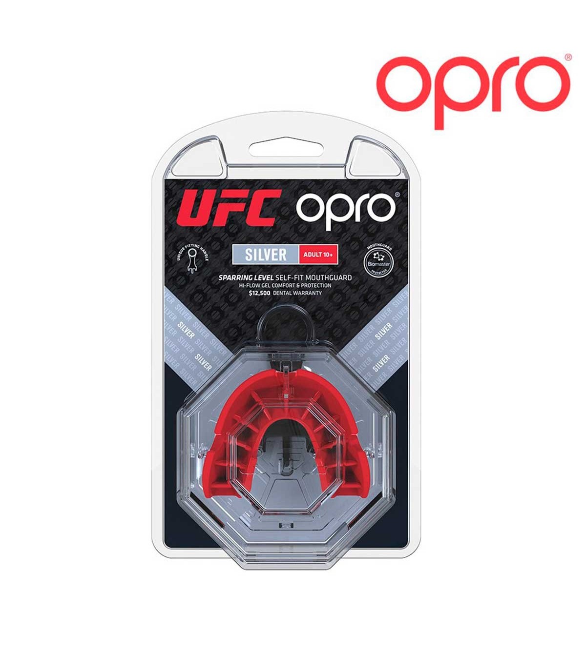 OPRO Silver Level UFC - Protector bucal deportivo para adultos y jóvenes  con funda, protector de goma con revolucionaria tecnología de ajuste para