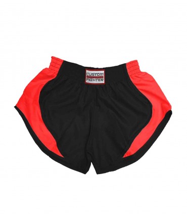 Pantalon Running para deportes de contacto economico Negro/Rojo Custom Fighter