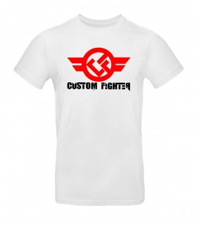 Camiseta de algodón Basic Custom Fighter Blanca