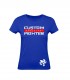 Camiseta femenina artes marciales y deportes de contacto Custom Fighter Azul