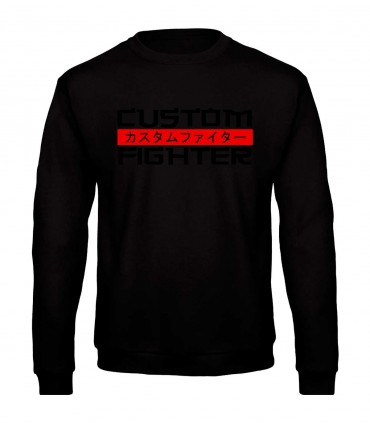 Sudadera para boxeo y muay thai negra custom fighter
