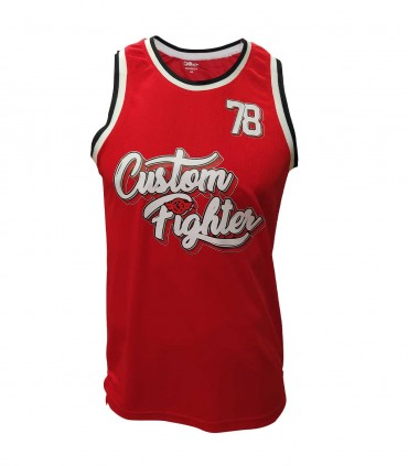 CAMISETA BASKET ROJA CUSTOM FIGHTER