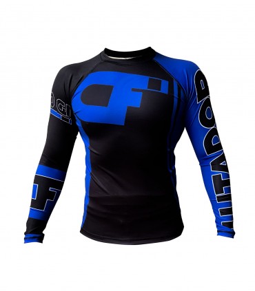Rashguard Custom Fighter NO GI, BJJ, Grappling, Azul Custom Fighter