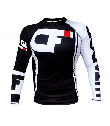 Rash guard NO GI, BJJ, Grappling, Blanco Custom Fighter