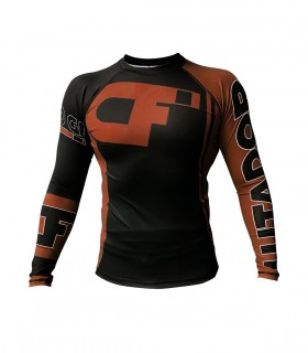 Rashguard NO GI, BJJ, Grappling, Marrón, Custom Fighter