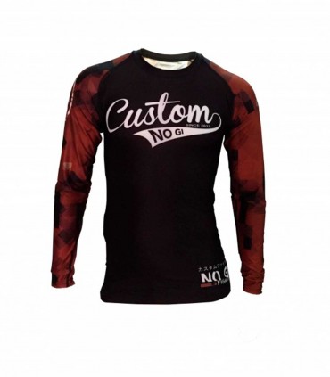 RASH GUARD NO GI MARRÓN CUSTOM FIGHTER