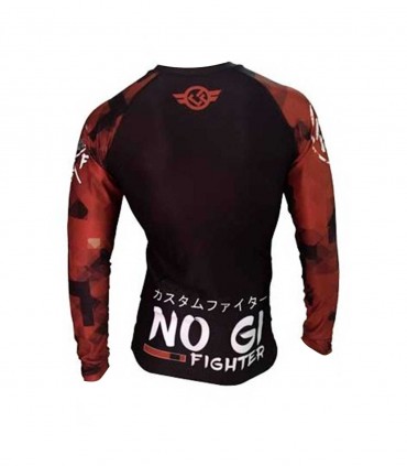 RASH GUARD NO GI MARRÓN CUSTOM FIGHTER