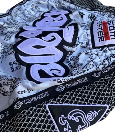 Pantalón de muay thai Sak Yant, short de muay thai, short thai, pantalon kickboxing, pantalon corto k1