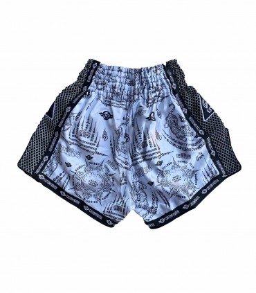 Pantalón de muay thai Sak Yant, short de muay thai, short thai, pantalon kickboxing, pantalon corto k1
