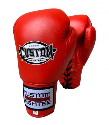 GUANTES DE PELEA PROFESIONALES ROJOS CUSTOM FIGHTER