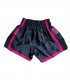 Short de muay thai, k1, kick boxing rosa/negro pantalon Custom Fighter
