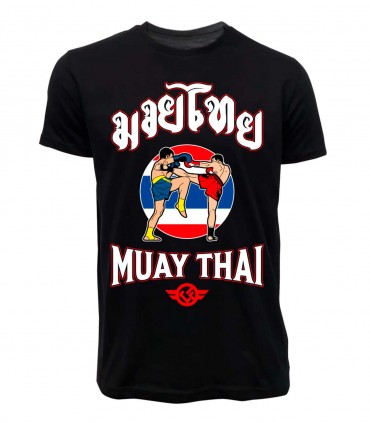 CAMISETA MUAY THAI VINTAGE NEGRA