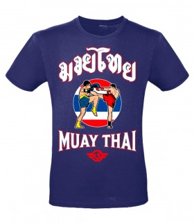 CAMISETA MUAY THAI VINTAGE ELECTRIC BLUE