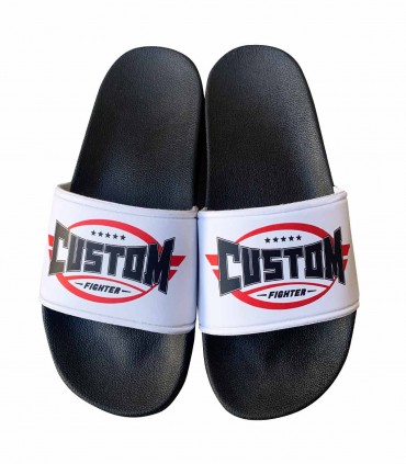 CHANCLAS STICKER BLANCAS CUSTOM FIGHTER