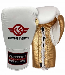 GUANTES DE BOXEO PRO MEXICAN BLANCOS CUSTOM FIGHTER