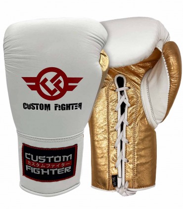 GUANTES DE BOXEO PRO MEXICAN BLANCOS CUSTOM FIGHTER