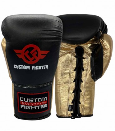 GUANTES DE BOXEO PRO MEXICAN NEGROS CUSTOM FIGHTER