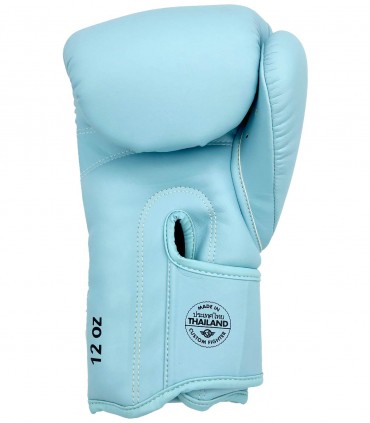 Guantes de Boxeo Custom Fighter fabricados en Tailandia color Azul Celeste