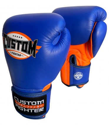 Guantes de Boxeo Custom Fighter fabricados en Tailandia azules