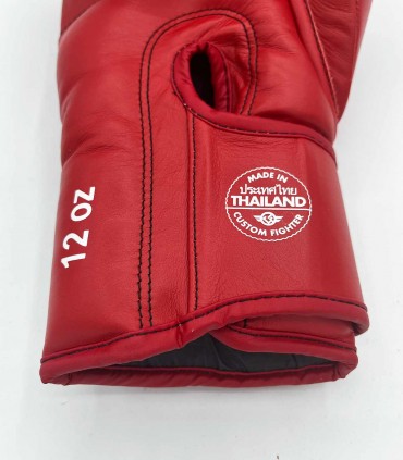 Guantes de Boxeo Custom Fighter fabricados en Tailandia - Guantes de boxeo rojos