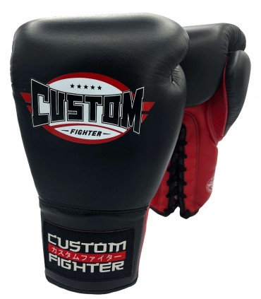 Guantes de Boxeo Custom Fighter fabricados en Tailandia con ajuste de cuerdas